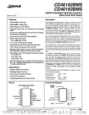 CD40192BMS datasheet pdf Intersil