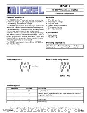 MIC6211BM5 datasheet pdf Micrel Semiconductor