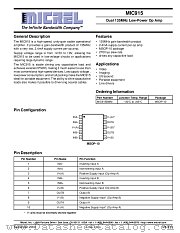 MIC915BMM datasheet pdf Micrel Semiconductor