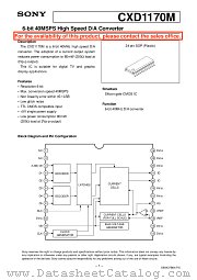 CXD1170 datasheet pdf SONY