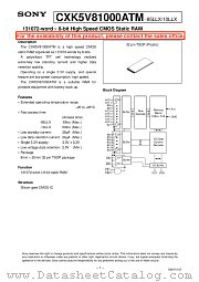 CXK5V81000ATM datasheet pdf SONY