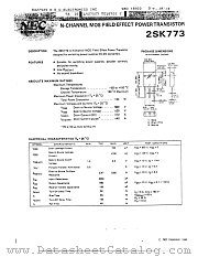 2SK773 datasheet pdf NEC