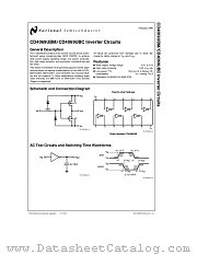 CD4069 datasheet pdf National Semiconductor