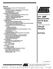 ATTINY26-16PI datasheet pdf Atmel