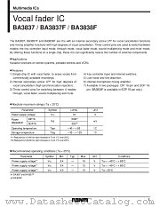 BA3837 datasheet pdf ROHM