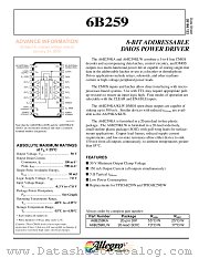 6B259 datasheet pdf Allegro MicroSystems