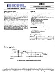 MIC184BMM datasheet pdf Micrel Semiconductor