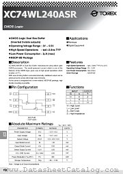 XC74WL240ASR datasheet pdf Torex Semiconductor