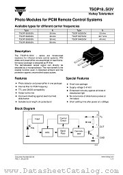 TSOP1840SI3V datasheet pdf Vishay