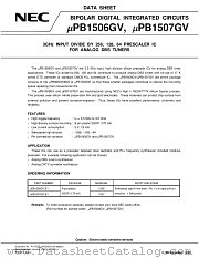 UPB1506 datasheet pdf NEC