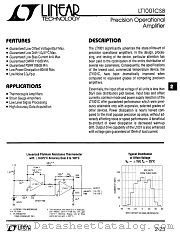 LT1001CS8 datasheet pdf Linear Technology