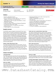 ZR36768 datasheet pdf Zoran