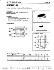 DN74LS138 datasheet pdf Matsushita Electric Works(Nais)
