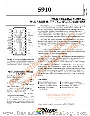 UCN5910 datasheet pdf Allegro MicroSystems