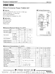 2SK1214 datasheet pdf Fuji Electric