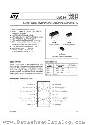 LM224-LM324 datasheet pdf ST Microelectronics