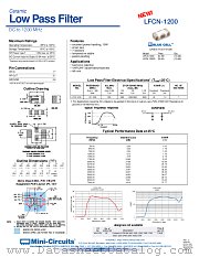 LFCN-1200D datasheet pdf Mini-Circuits