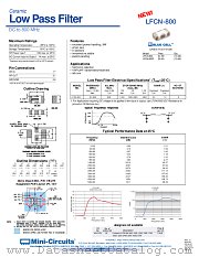 LFCN-800 datasheet pdf Mini-Circuits