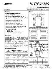 HCTS75MS datasheet pdf Intersil