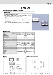 FXO-61FL datasheet pdf Kyocera Kinseki Corporation