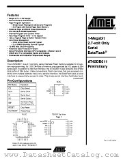 AT45DB011 datasheet pdf Atmel