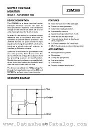 ZSM300N8 datasheet pdf Zetex Semiconductors