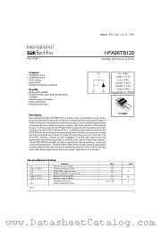 HFB06TB120 datasheet pdf International Rectifier