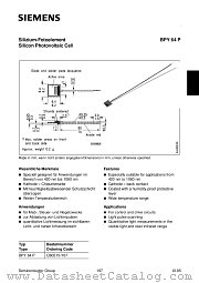 BPY64 datasheet pdf Siemens