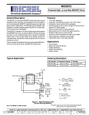 MIC5013BM datasheet pdf Micrel Semiconductor