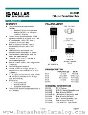 DS2401Y datasheet pdf MAXIM - Dallas Semiconductor