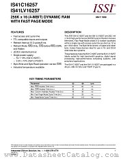 IS41C16257-60KI datasheet pdf Integrated Silicon Solution Inc