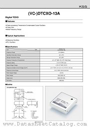 DTCXO-13A datasheet pdf Kyocera Kinseki Corporation