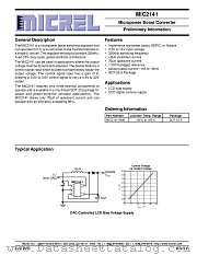 MIC2141-BM5 datasheet pdf Micrel Semiconductor