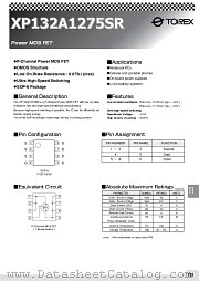 0724_XP132A1275SR datasheet pdf Torex Semiconductor