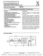 X9111TB15I-2.7 datasheet pdf Xicor
