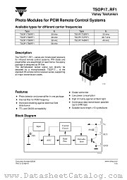 TSOP1738RF1 datasheet pdf Vishay