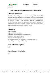 SN11010F datasheet pdf SONiX Technology Company