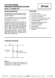 ZRT040A1 datasheet pdf Zetex Semiconductors