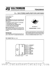 TDA2004 datasheet pdf ST Microelectronics