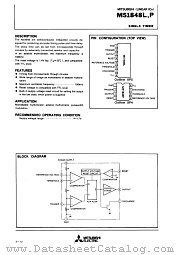 M51848 datasheet pdf Mitsubishi Electric Corporation