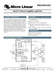 ML2751DT datasheet pdf Micro Linear