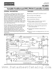 ML4801IS datasheet pdf Fairchild Semiconductor
