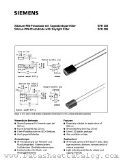 SFH205 datasheet pdf Siemens