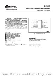 SP5668KG datasheet pdf Mitel Semiconductor
