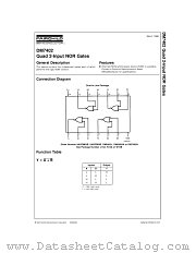 7402 datasheet pdf Fairchild Semiconductor