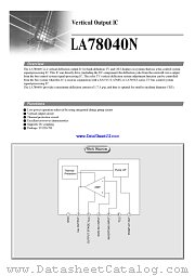 LA78040N datasheet pdf SANYO