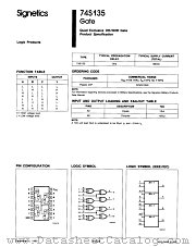 74S135 datasheet pdf Signetics