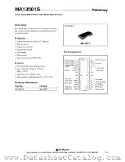 HA13501S datasheet pdf Hitachi Semiconductor