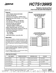 HCTS139KMSR datasheet pdf Intersil