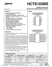 HCTS193KMSR datasheet pdf Intersil